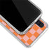 Orange Checkered Galaxy A50 Clear Case